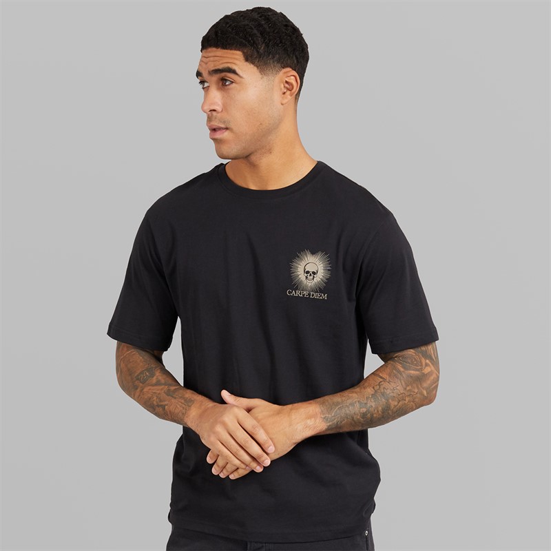 ONLY & SONS Mens Tristan Relaxed T-Shirt Black/Skull