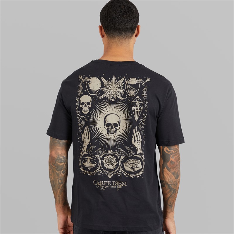 ONLY & SONS Mens Tristan Relaxed T-Shirt Black/Skull