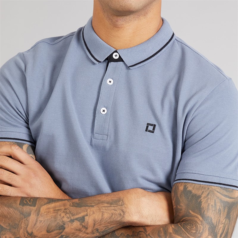 ONLY & SONS Mens Fletcher Slim Polo Shirt Flint Stone