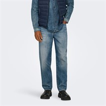ONLY & SONS Herre Edge Lige Jeans Medium Blue Denim
