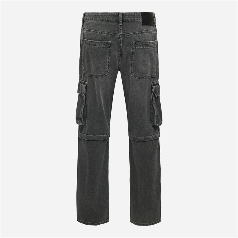ONLY & SONS Edge proste jeansy dla niego kolor Dark Grey Denim