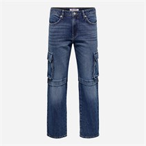 ONLY & SONS Herre Edge Lige Jeans Dark Blue Denim
