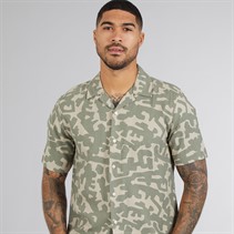 ONLY & SONS Herren Sommer Resort Kurzarm Hemd Agave Green