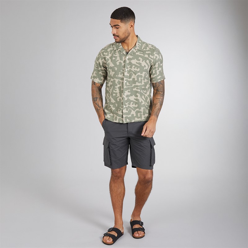 ONLY & SONS Herren Sommer Resort Kurzarm Hemd Agave Green