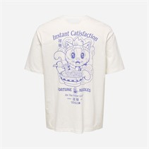ONLY & SONS Herren Catisfaction T Shirt Relaxed Fit Cloud Dancer