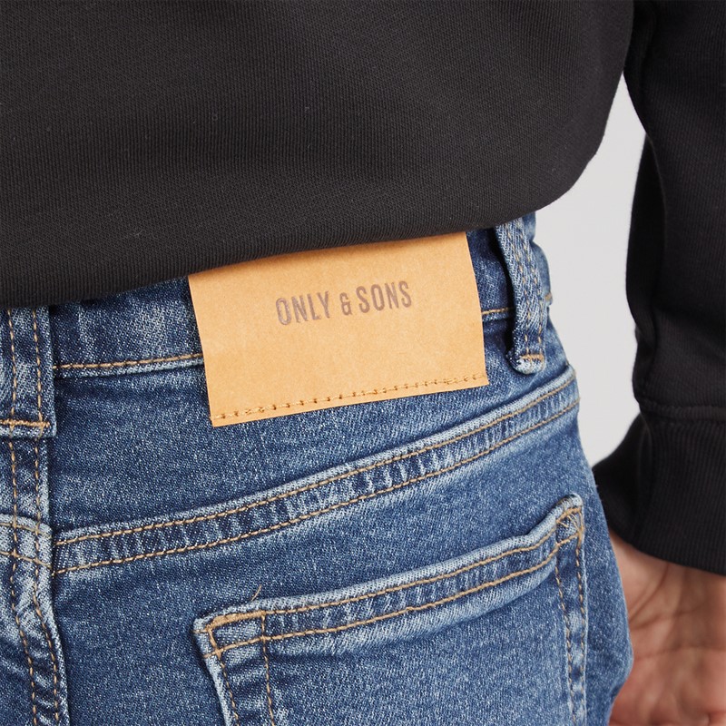 ONLY & SONS Drenge Weft Almindelig Pasform Jeans Dark Blue Denim