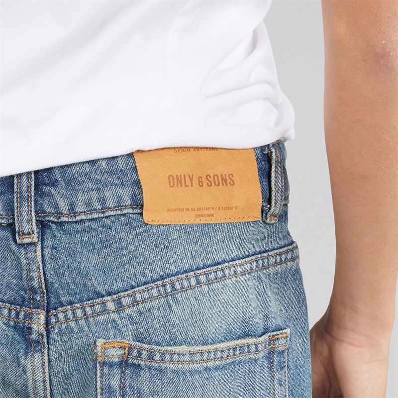 ONLY & SONS Drenge Edge Lige Pasform Jeans Medium Blue Denim