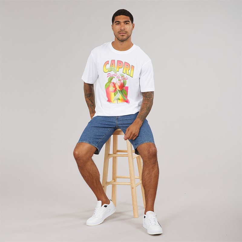 ONLY & SONS Mens Tristan Relaxed Capri T-Shirt Bright White