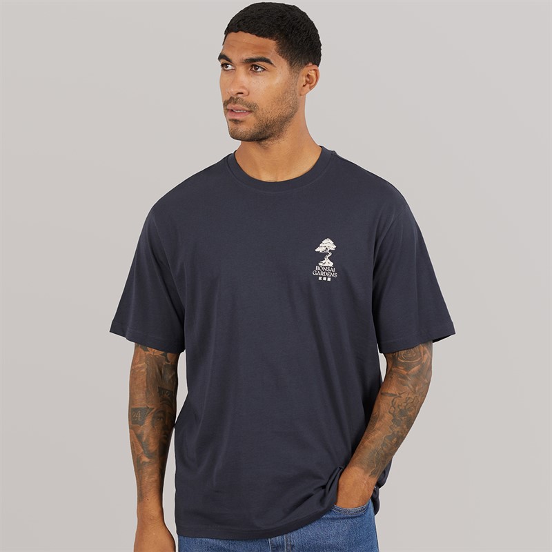 ONLY & SONS Mens Tristan Relaxed Bonsai T-Shirt Dark Navy