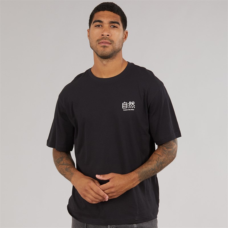 ONLY & SONS Mens Tristan Relaxed Mori T-Shirt Black Onyx