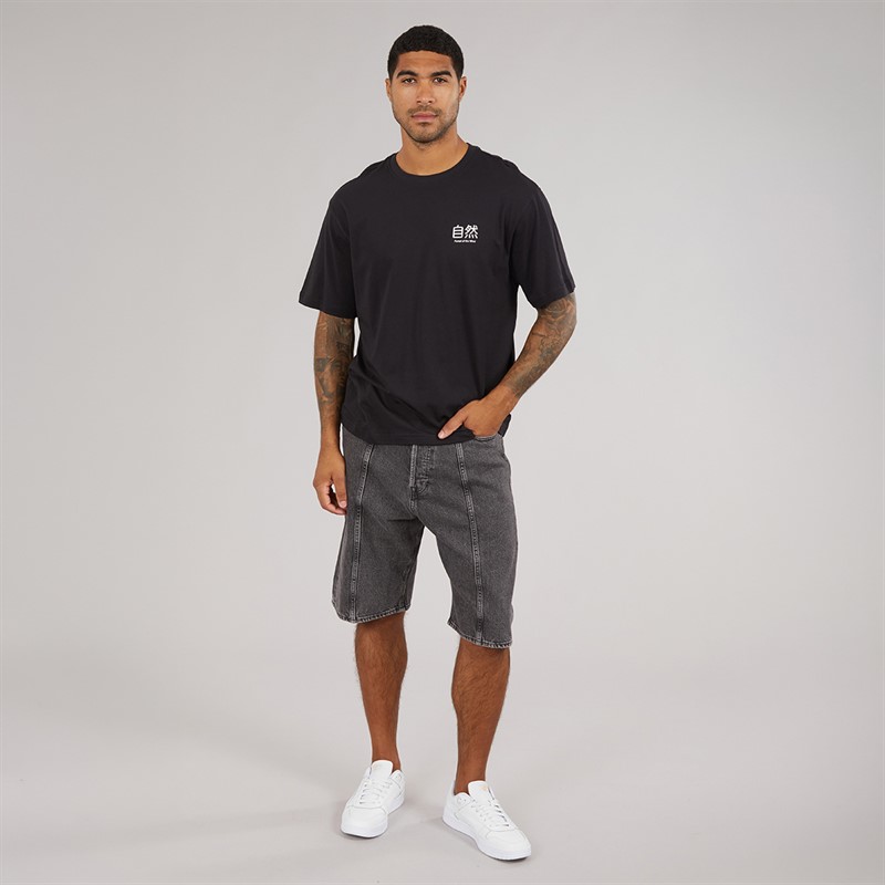 ONLY & SONS Mens Tristan Relaxed Mori T-Shirt Black Onyx