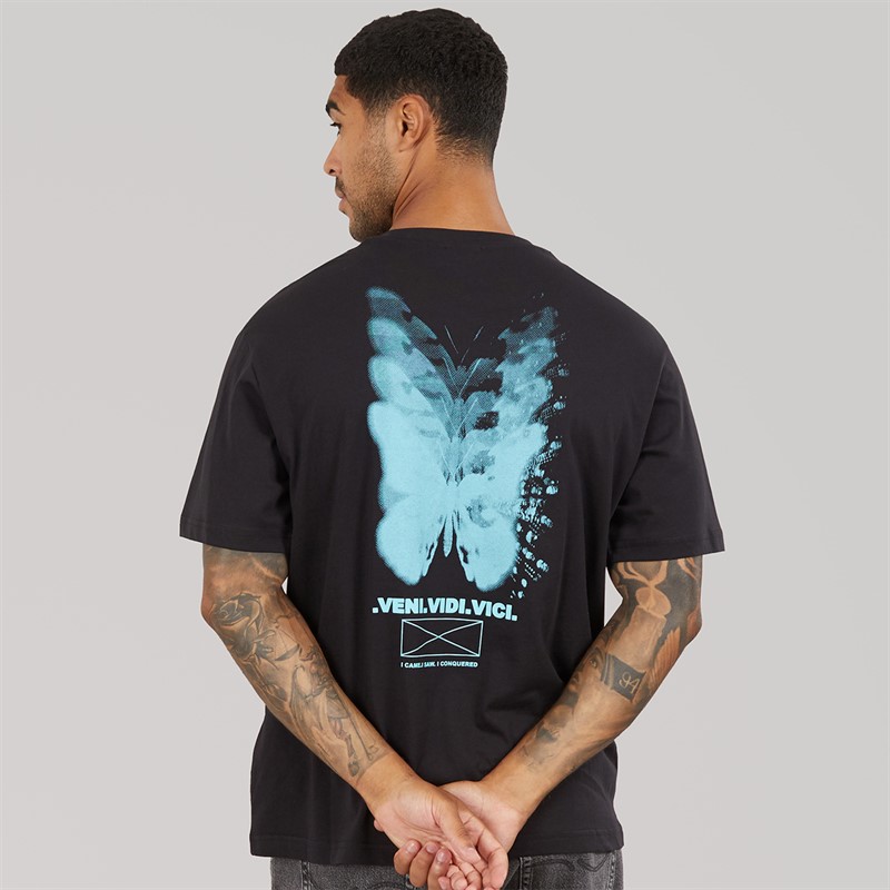 ONLY & SONS Mens Tristan Relaxed T-Shirt Black/Veni