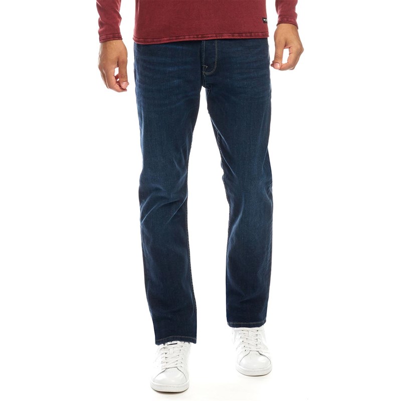 Buy ONLY & SONS Mens Weave CR Regular Fit Jeans Dark Blue Denim