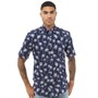ONLY & SONS Mens Vain Short Sleeve Printed Poplin Shirt Dress Blues