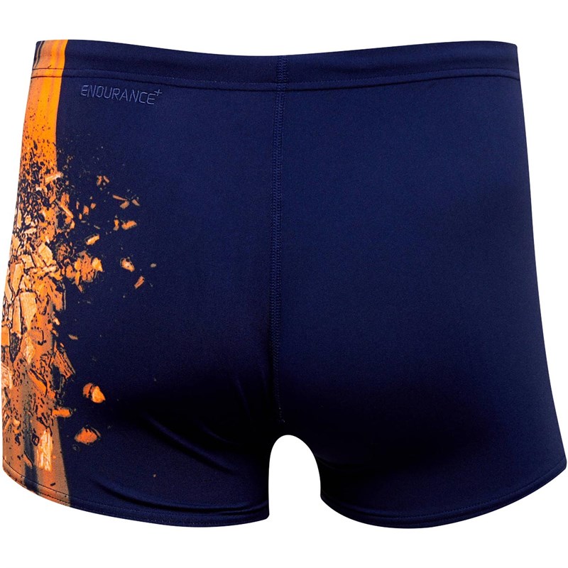 Buy Speedo Mens Graphic Panel Aqua Shorts Navy/Orange