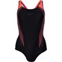 Speedo Dame Fit Laneback Badedragt Sort