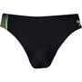 Speedo Mens Placement 7Cm Briefs Black/Green