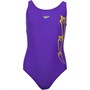 Speedo Junior Placement Muscleback Swimsuit Purple/Yellow