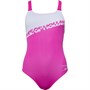 Speedo Womens Printed Medalist Swimsuit Pink/White