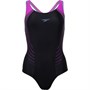 Speedo Dames Fit Laneback Zwempak Zwart