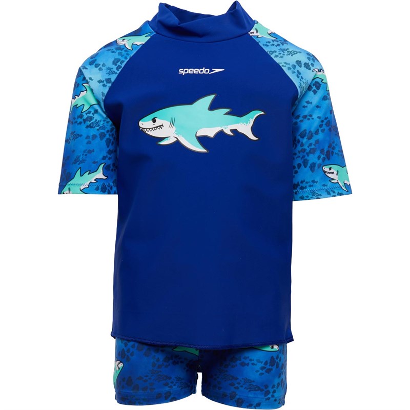 Speedo Chłopięce - Niemowlęce Infant Pment Sun Protect Set Stroje Kąpielowe Niebieski Multi