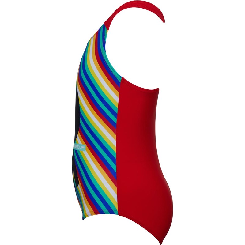 Speedo Junior Junglesamba Digital Placement Swimsuit Red/Yellow