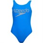 Speedo Dame Logo Deep U Back Badedragter Blå