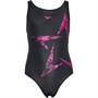 Speedo Junior Boomstar Placement Flyback Swimsuit Black/Pink