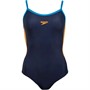 Speedo Womens Dive Thinstrap Muscleback Swimsuit Blue/Orange
