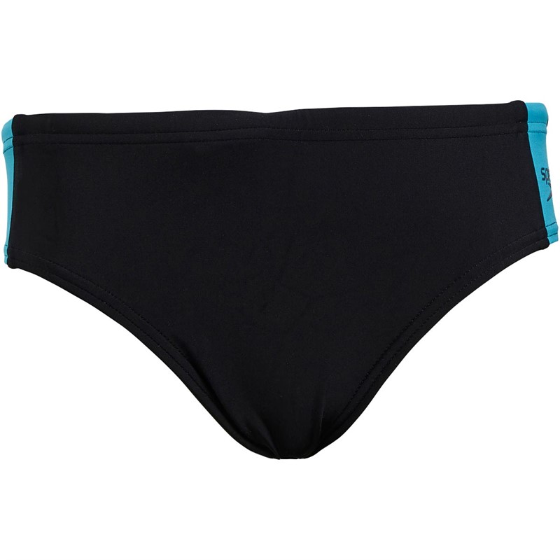 Buy Speedo Junior Boom Logo Splice 5cm Briefs Black/Blue