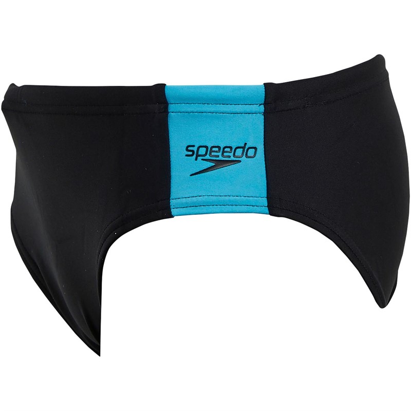 Buy Speedo Junior Boom Logo Splice 5cm Briefs Black/Blue