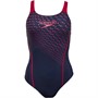 Speedo Womens Medley Logo Medalist Swimsuit Blue/Red