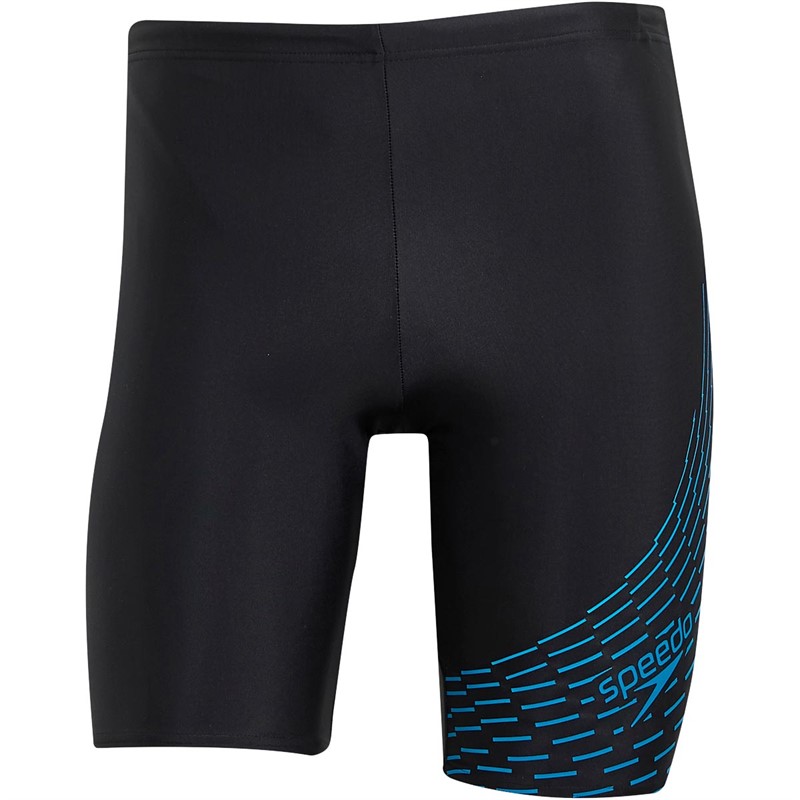 Speedo Mens Medley Logo Jammer Shorts Black/Blue