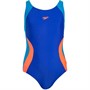 Speedo Girls Colourblock Spiritback Swimsuit Blue/Red