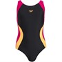 Speedo Girls Colourblock Spiritback Swimsuit Black/Pink