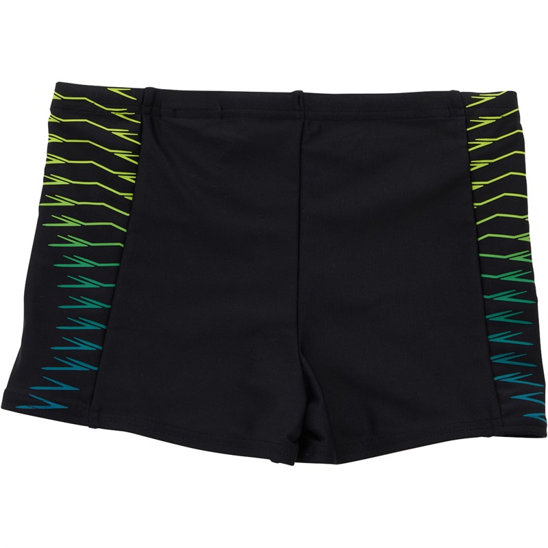 Speedo Boys Tech Panel Aquashorts Black/Green