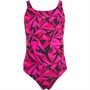 Speedo Girls Hyperboom Medalist Swimsuit Black/Pink