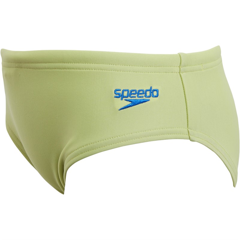 Speedo Junior Boys Logo 6.5cm Briefs Green/Blue