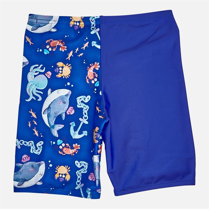 Speedo Boys Digital All-Over Print Jammer Shorts Imperial Blue/Picton Blue