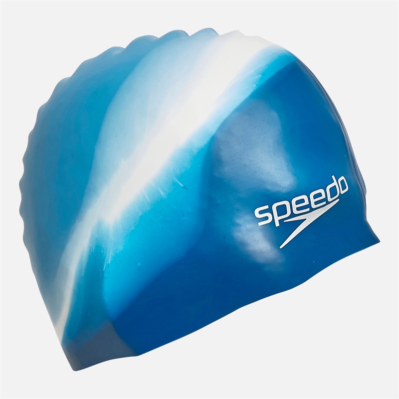 Speedo Silicone Swimming Cap Blissful Blue/Aegean Blue/White