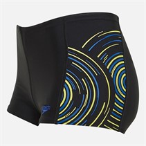 Speedo Junior Boys Placement Printed Aquashorts Black/Blue