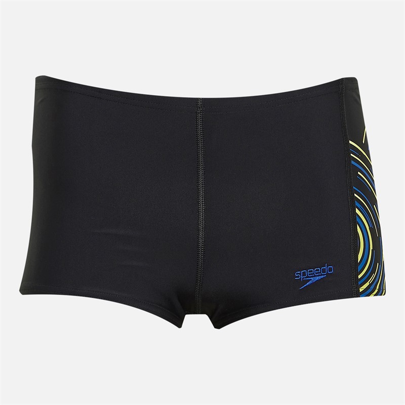 Speedo Junior Boys Placement Printed Aquashorts Black/Blue