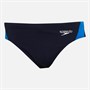 Speedo Mens Hyperboom Logo Splice 7cm Swimming Brief Navy