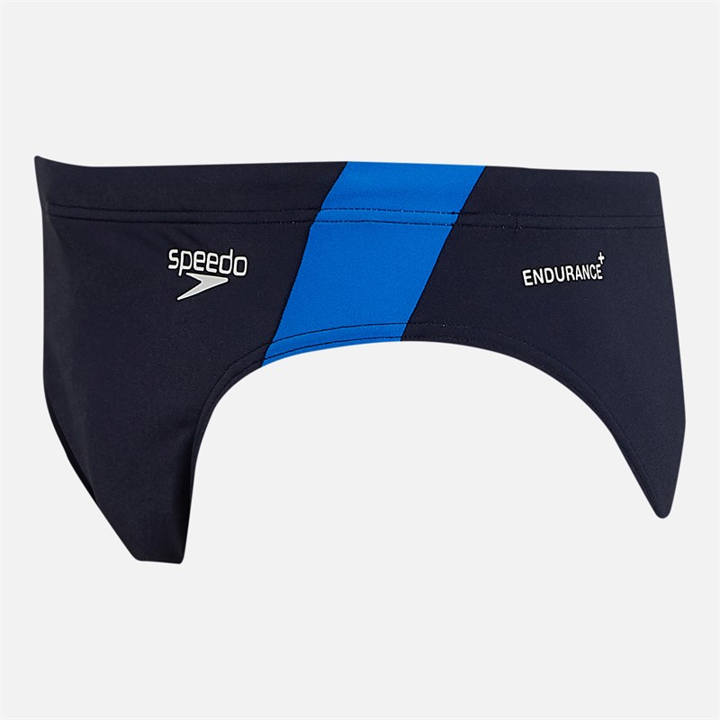 Speedo Mens Hyperboom Logo Splice 7cm Swimming Brief Navy