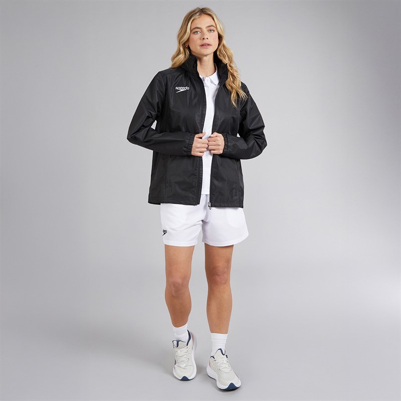 Speedo Womens Club Vaposhield Full Zip Rain Jacket Black