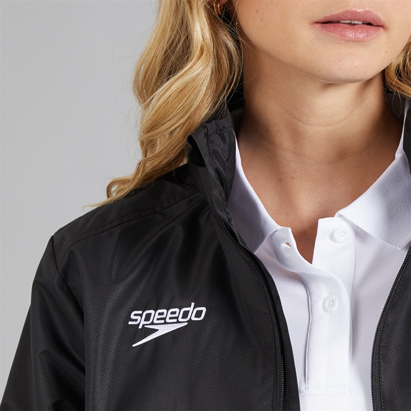 Speedo Womens Club Vaposhield Full Zip Rain Jacket Black