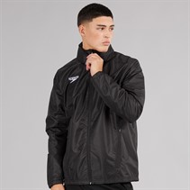 Speedo Mens Club Vaposhield Full Zip Rain Jacket Black
