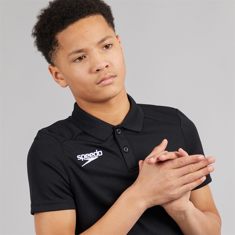 Speedo Junior Club Dry Polo Shirt Black