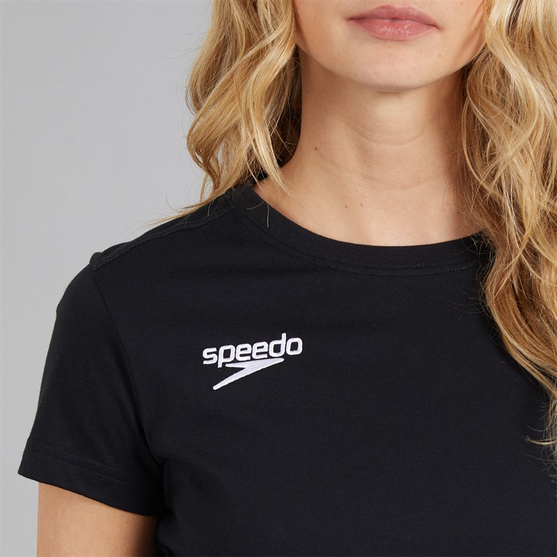 Speedo Womens Club Plain T-Shirt Black