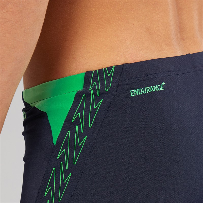 Speedo Mens Hyperboom Splice Jammer Swim Shorts Navy/Grey